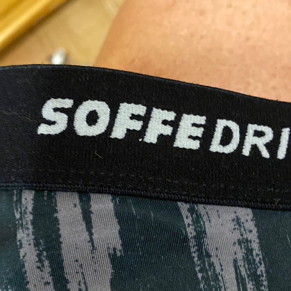 Soffe Dri workout capri legging gray and black size L